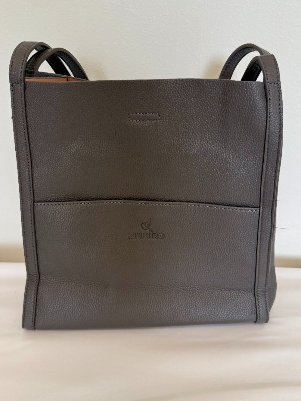 Leather tote bag